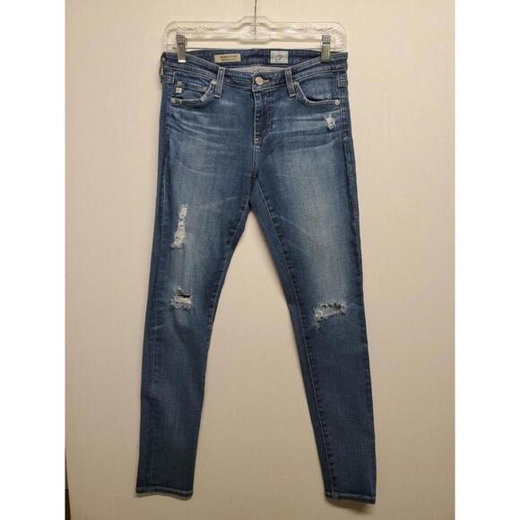 AG Adriano Goldschmied Women's Jeans Blue 28R Legging Ankle Super Skinny Denim - Picture 1 of 9
